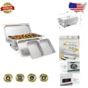 9QT Electric Chafing Dish Buffet Set with Temperature Control for Perfect Events