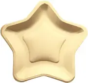 25 Matte Gold 9 in Star Shaped Disposable Dinner Salad Paper Plates Party Event