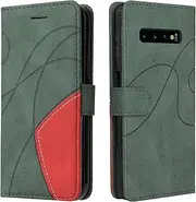 [CXTcase] Mobile Phone Case for Samsung Galaxy S10, Flip PU Leather Case Samsung Galaxy S10 Cover, Fashionable Flip Case Samsung Galaxy S10 Mobile Phone Case Protective Case, Green