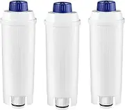 [OHFULLS] Coffee Machine Filter Compatible with Delonghi Filter DLSC002 with Activated Carbon Softener, Water Filter Compatible with De'Longhi ECAM, Esam, ETAM, BCO, EC. (Pack of 3)