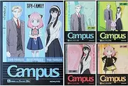KOKUYO Campus Notebook, Dot A 7mm Ruled, Semi-B5, 30 Sheets, 30 Lines, Pack of 5, Spy x Family Limited Edition, Japan Import (GRNO-SFA11946901)