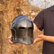 Black Barbuta Helmet ~ Medieval Knight Armor 18g Mild Steel Helmet LARP Cosplay