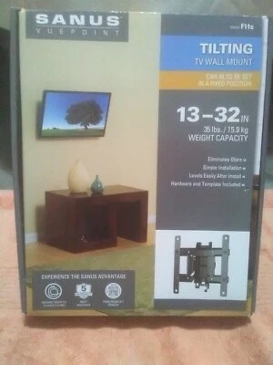 #F11C Adjustable Sanus Vuepoint 13" - 32" inch Flat Panel TV Tilting Wall Mount