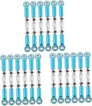 ERINGOGO 3sets Metal Rc Car Rod Linkage 71mm Turnbuckle Rod Linkage Machined Easy to Install Blue Fit for 1/10 Rc Truck Upgrade Parts 6pcs*3