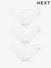White Brazilian No VPL Lace Back Briefs 3 Pack (141823) | $28