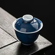 FANWEIJI Hand Painted Blue Carp Kai Gai Wan .5oz (G4)