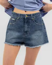 [Rip Curl] Rip Curl Women's Amy High Waist Shorts in Dark Blue Size 30 30 Dark Blue