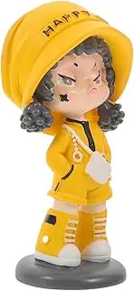 HEALSOPTHY Cute Girl Doll Ornament for Car Interior Decoration Adorable Dashboard Figurine Material for Home Office Car Accessories Compact
