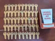 VTG Original Chicago Lock Co key blanks No. K8 New Old Stock Complete Box Of 50