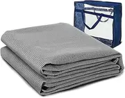 Weisshorn 6 x 2.5m Picnic Blanket, Floor Mat Outdoor Picnics Rug Camping Tarp Caravan Mesh Mats Annex Matting Ground Sheet for Hiking Travel Beach Garden, Heavy Duty UV Treated with Carry Bag Grey