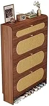 Freestanding Freestanding Shoe Cabinet with 3 Flip Drawers, Modern Narrow Organizer for Hallway and Entryway (Natural) Shoe Cupboard