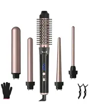 VYSN Unisex 5-in-1 Curling Wand Set with Interchangeable Barrels