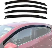 AUSGO Weathershields Compatible with Mazda 3 BM BN Sedan/Hatch Series 2013-2019, Injection Weather Shields Window Visors Wind Deflectors Sun Rain Guard 4PCS Set