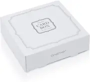 Unomor Wedding Card Box w/2 Color Ribbons Rhinestone Slider and Stylish Crystals