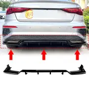 Glossy Black For 2021-2024 Audi A3 8Y Rear Bumper Diffuser Lip Spoiler (for: Audi)