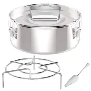 Flan Pan Flaneras Mold, Stainless Steel Flan Mold with Lid - Flan Maker for6423