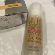 Benefit HELLO FLAWLESS Foundation *CHAMPAGNE* Oxygen Wow w/BOX~ Oil-Free Makeup