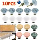 10pcs Ceramic Kitchen Knobs Cabinet Pulls Handles Cupboard Drawer Door Furniture