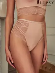 Lipsy Nude Thong Tummy Control Shaping Knickers (U29216) | $46