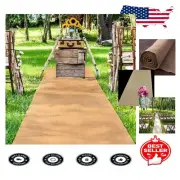 36" x 100ft All Natural Jute Burlap Aisle Runner - Heavy Duty Rustic Charm