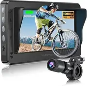 [PARKVISION] Bicycle Rear View Camera with Sunshade, 4.3'' HD 1080P Monitor with Auto Dim, 8000mah Rechargeable Battery, 3Mins Installation Bike Camera for Mountain, Ebike,Road Bike