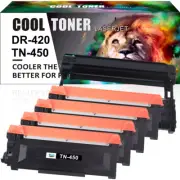 4PK TN450 Toner + 1PK DR420 drum For Brother DCP-7065DN MFC-7360N 7460DN 7860DW