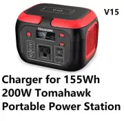 AC DC Adapter battery Charger For 155WH 200W TOMAHAWK POWER STATION