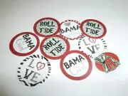 Pre Cut One Inch Bottle Cap Images Alabama Roll Tide Bama Free Shipping