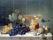 Art Fruit Nuts Grape Ceramic Mural Backsplash Bath Tile #2218