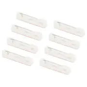 50 Pcs Safety Bar Pins, Adhesive for Name Tags, Jewelry Making (White, 31mm)