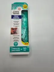 (QTY 4) GuruNanda Stainless Steel Spoon Tongue Scraper with Travel Case