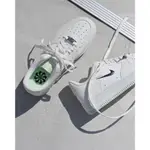 NIKE AIR FORCE 1 AF1 金屬 小勾 淡綠色 女鞋 環保材質 皮革 米白 FN8540-100