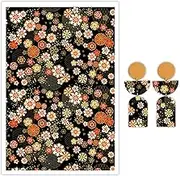 Briartw 10 Sheets Polymer Clay Transfer Paper - Per Sheet 5.82 x 3.93 inch Water-Soluble Transfer Sheets for DIY Clay Jewelry Making Disposable Stickers -Folkloric Flower Pattern