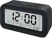 Digital Alarm Clock,with Led Temperature Display,Battery Operated Night Light Easy Operation Portable Electronic Alarm Clocks,Snooze Time,Suitable for Bedside,Bedroom