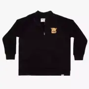 Band of Boys B Monster Polar Fleece Quarter Zip Jumper in Black