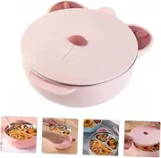 BESTonZON Insulated Bowl Set Dual Compartment Tableware with Suction Base Portable Design for Food on The Color