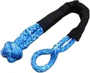 Recovery Tow Strap Wear-Resistant Car Trailer Tape Rope 38000 Pound Off Road Hook Winch Rope SUV Towing Strap for ATV UTV SUV(Blue 1pcs)