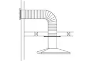 Abey 200mm Horizontal External Wall Rangehood Flue/Vent Kit RHH8