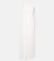 [Rebecca Vallance] Rebecca Vallance Athena one-shoulder crêpe gown UK 12 white