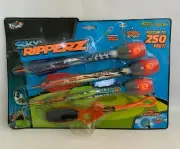 Zing Blast Off Sky Ripperz Heli Howler Spin Helicopter Rockets 3-Pack 8+ NEW