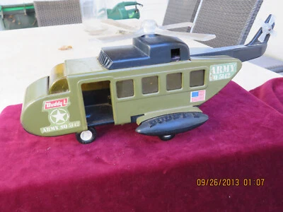 Rare Tin Toy VINTAGE BUDDY L ARMY SQ 5142 HELICOPTER MADE IN JAPAN.Very Nice!!!