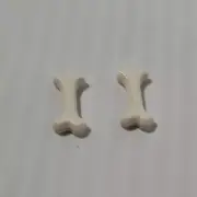 LEGO Dog Bone (Short) WHITE (x2) 93160 NEW REPLACEMENT PARTS