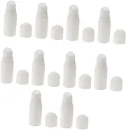 DEARMAMY 10Pcs Plastic Oil Roller Bottles Refillable Leak Containers for Essential Oils Aromatherapy and DIY Smooth Rolling Ball Design Travel