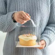 30x Clear Transparent Cake Boxes Wedding Party Cake Shop Packing Carrying Boxes