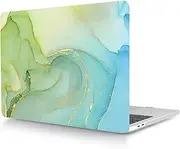 Laptop Shell Case Compatible with New MacBook Pro 16 inch Case 2021 Release A2485 with Liquid Retina XDR Display and Touch ID, Protective Plastic Hard Shell Laptop Cover - Green Marble