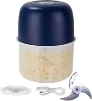 Garlic Chopper Electric - Rechargeable Vegetable Chopper Blender | Automatic Electric Multifunctional Portable Wireless Processor For Cooking Onion Baby Kitchen Food Ginger Vegetable