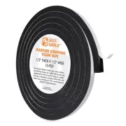 1/2in x 1/2in Weather Stripping Foam Insulation Tape, Doors, Windows, Sliding