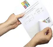 Durable Visitor Event Name Badge 97 x 86 mm | Comes as A4 Printable Sheet with Adhesive Foldable Name Badge | Pack of 100