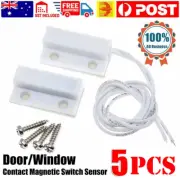 5X Bulk Door Window Contact Sensor Magnetic Reed Switch with Screws White Sensor