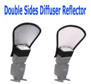 Double Sides Camera Flash Soft Diffuser Reflector for Canon Nikon Flashgun